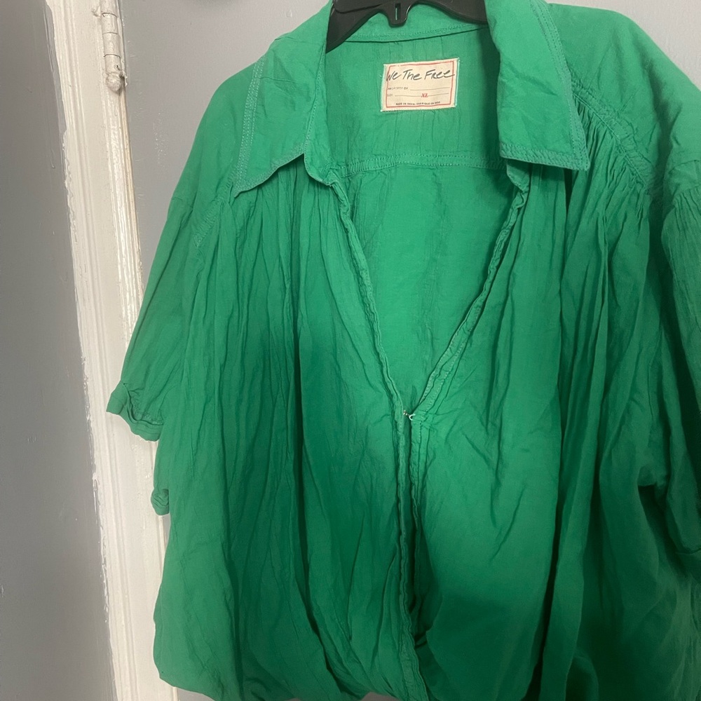 We The Free Green Blouse